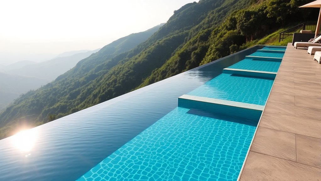 hillside pools with floating edges