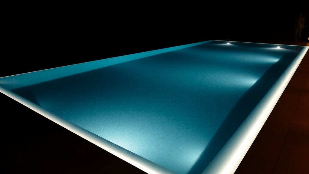 illuminated pool edge enhancement