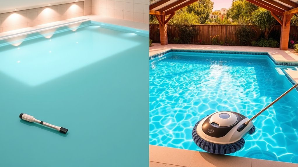 indoor pools require less cleaning
