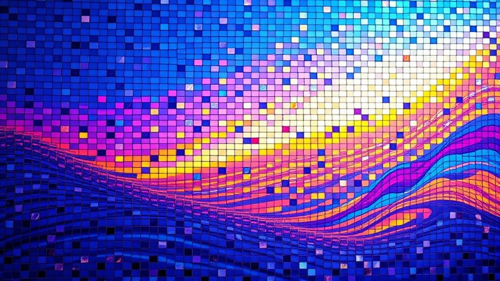 interactive light responsive mosaic art