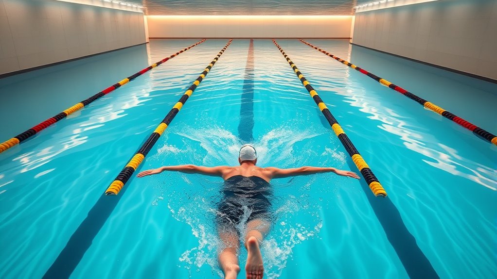 maintain steady swimming rhythm