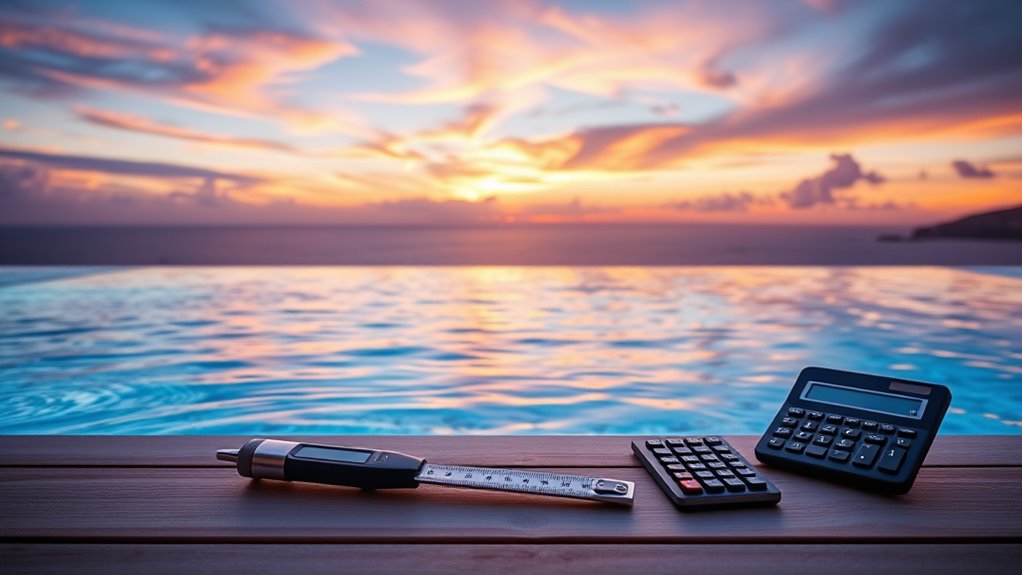 measure pool dimensions accurately