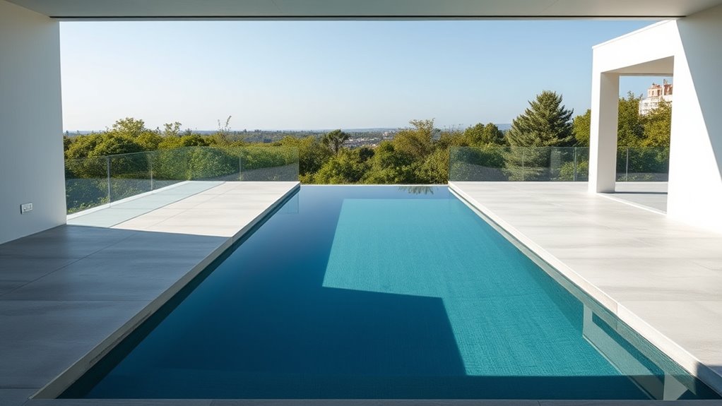 minimalist serene pool retreat