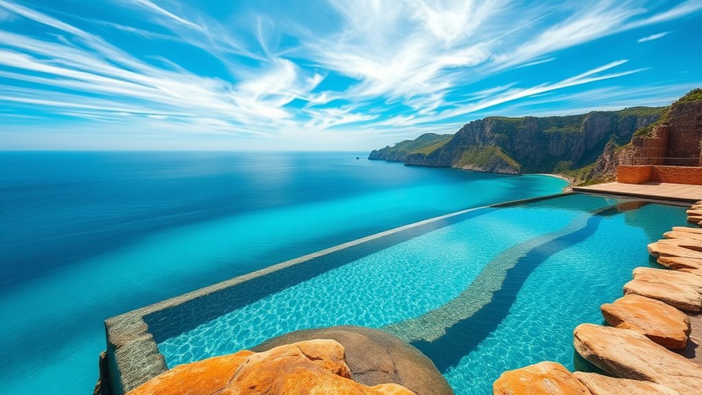 natural rugged cliffside pool