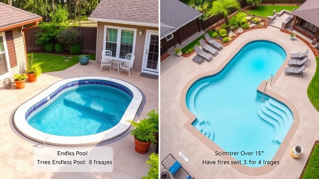pool size and space