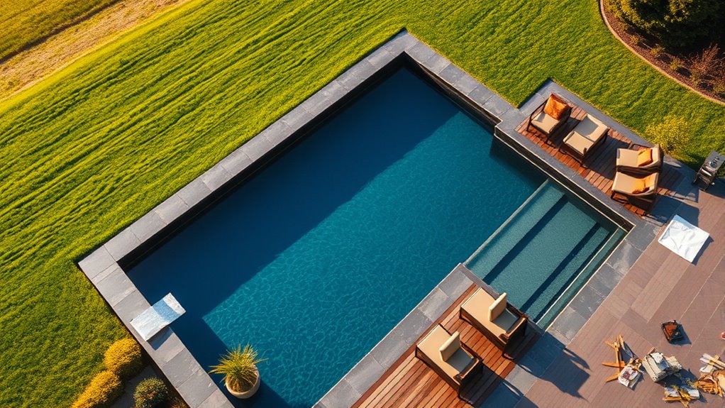 poolside landscaping and decor