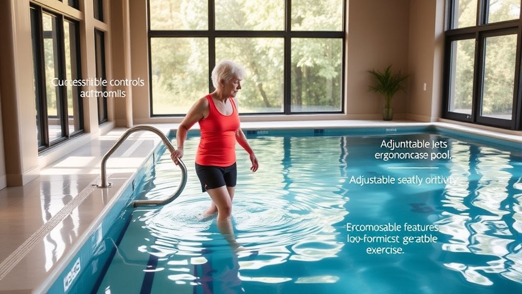senior friendly customizable pool features