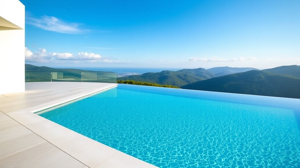 sleek modern infinity pool
