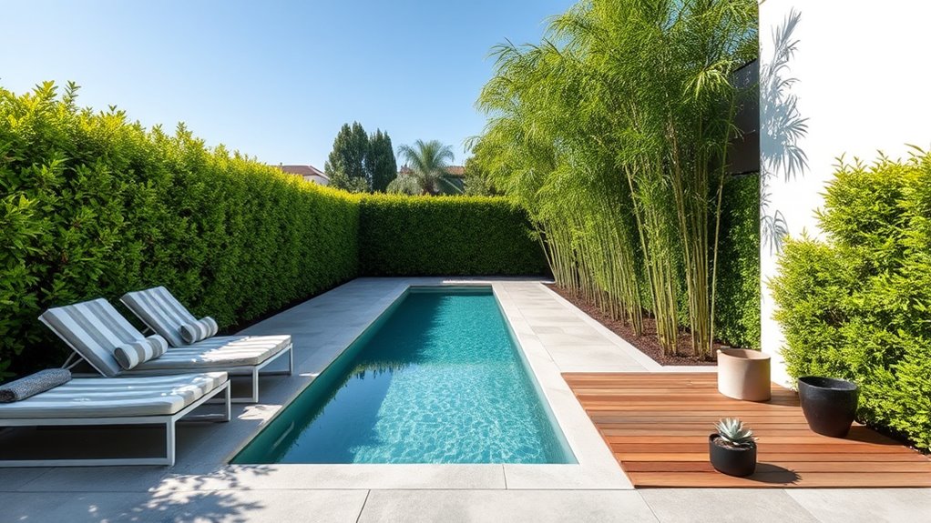 small backyard infinity pool layouts