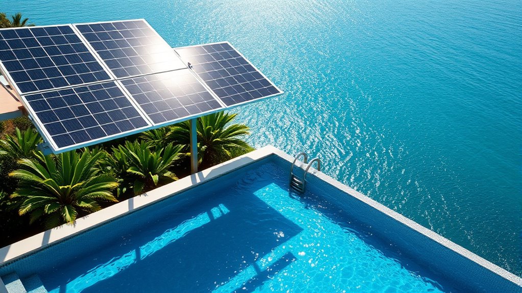 solar panels for infinity pools