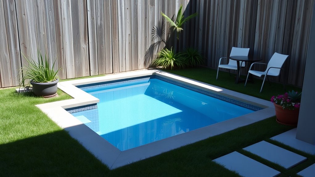 space efficient backyard pool