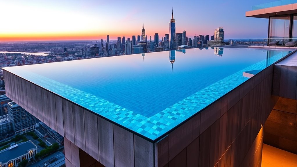 structural support for rooftop pools