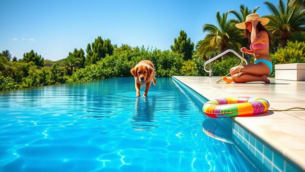 supervise pets near water