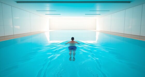 swimming laps in an endless pool