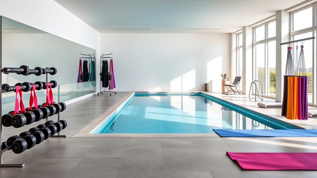versatile water resistant fitness equipment