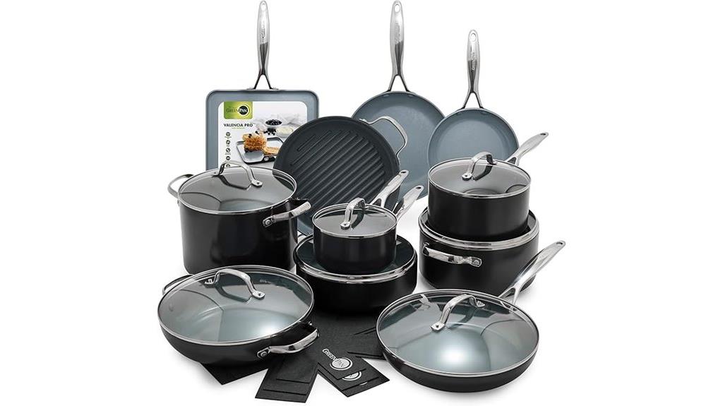 22 piece ceramic cookware set