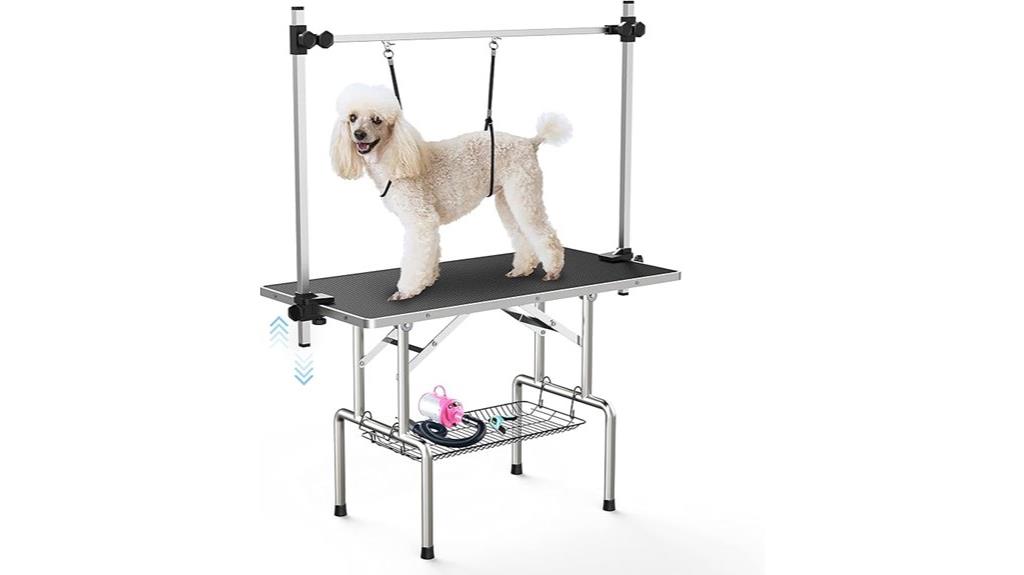 adjustable dog grooming station