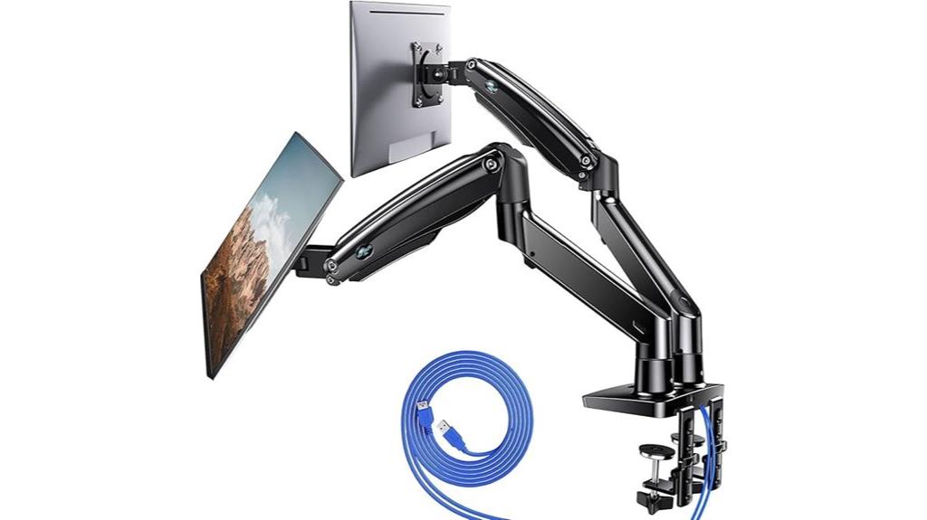 adjustable dual monitor stand