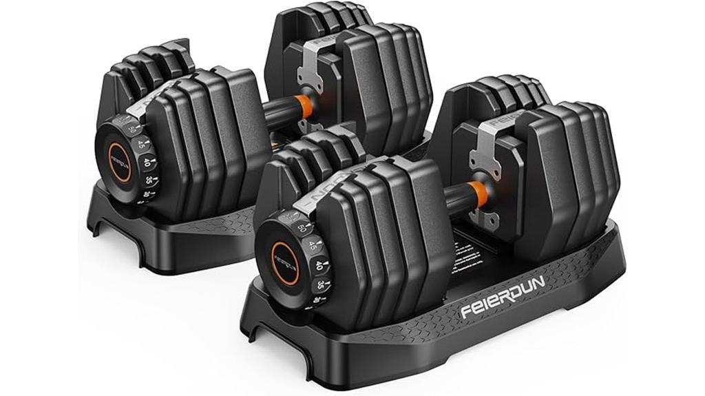 adjustable dumbbell set