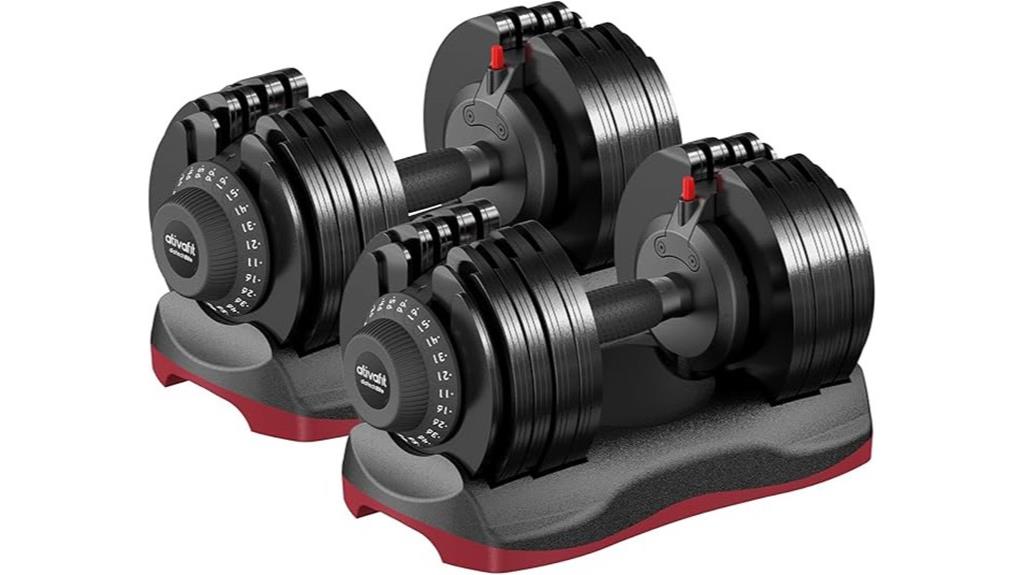 adjustable dumbbell with lock