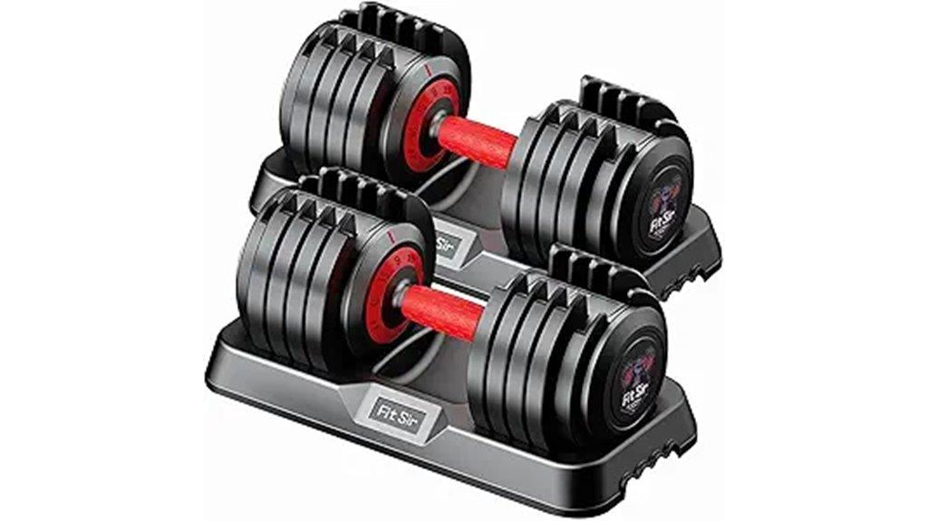 adjustable dumbbells with handles