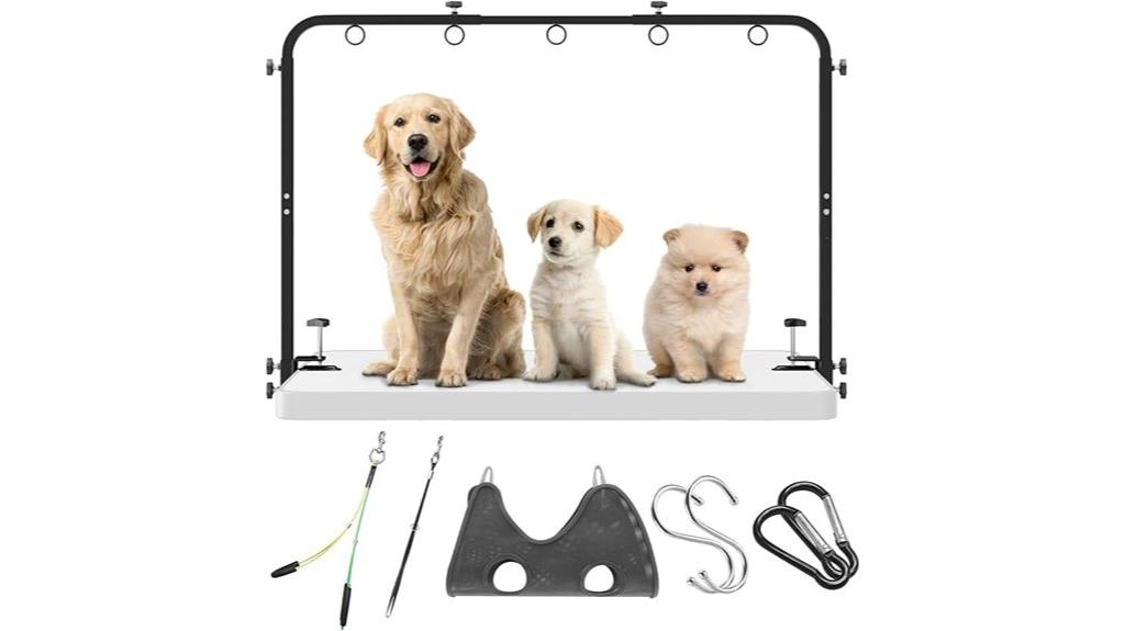 adjustable grooming arm