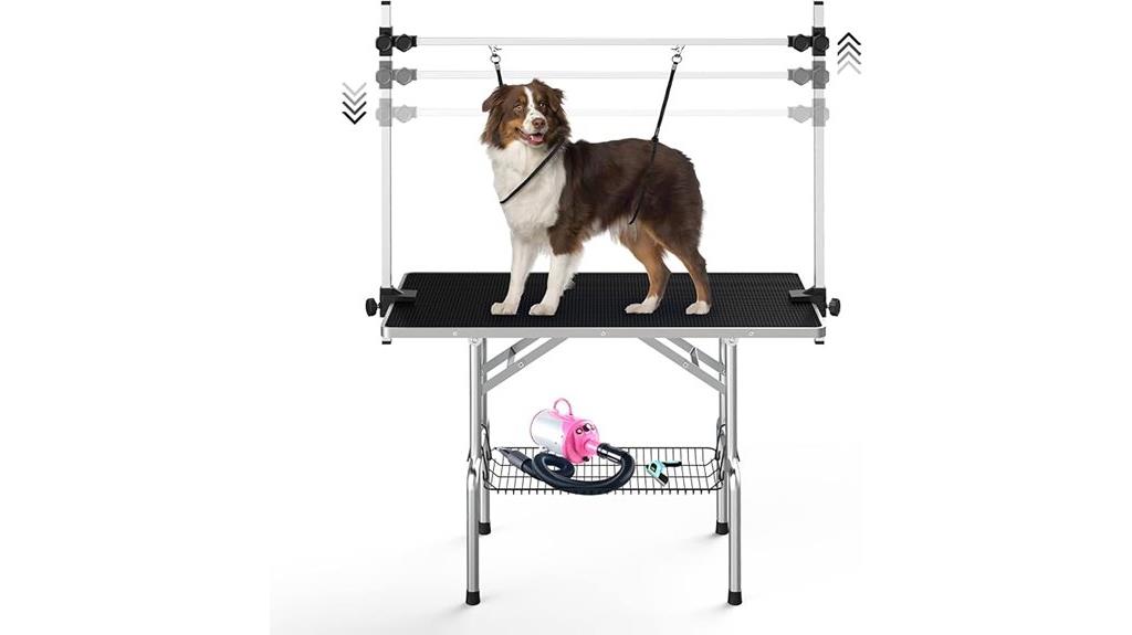 adjustable pet grooming station