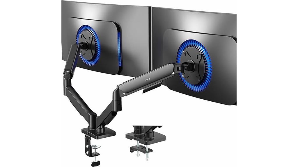 adjustable pneumatic monitor stand
