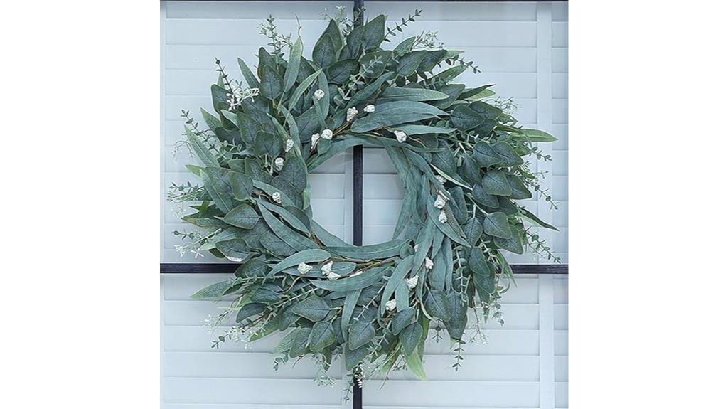 artificial greenery door decor
