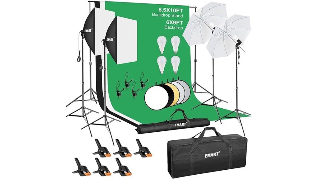 backdrop stand with lights