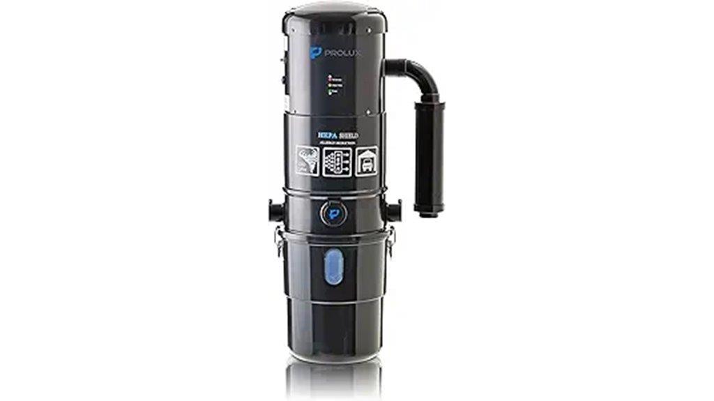 black central vacuum unit