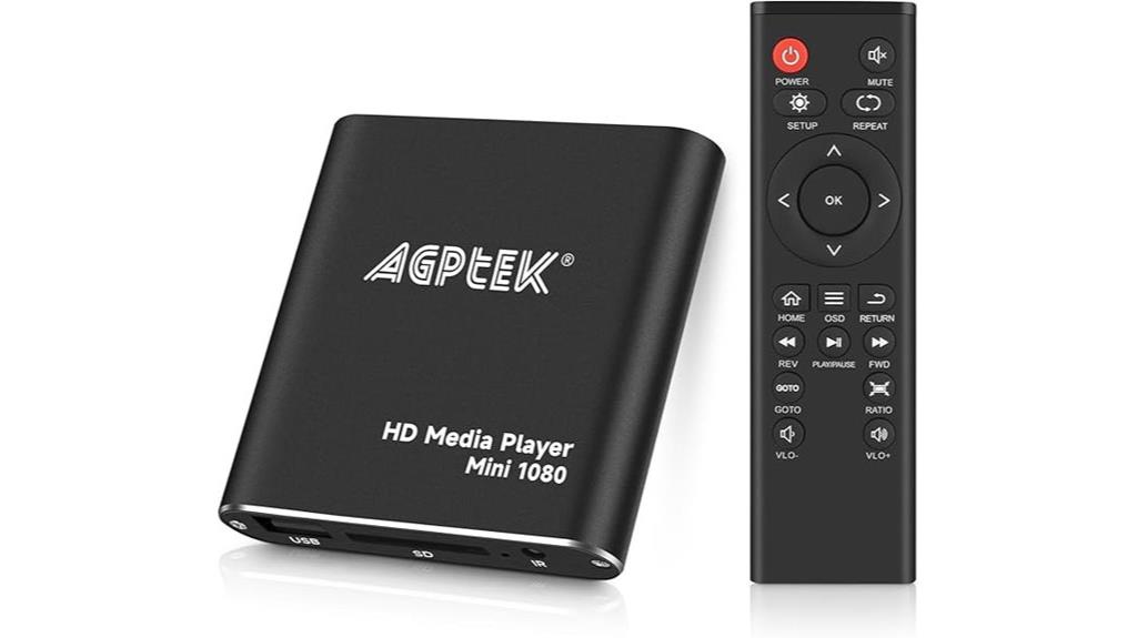 black mini 1080p media player