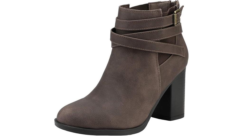 chunky heel ankle boots