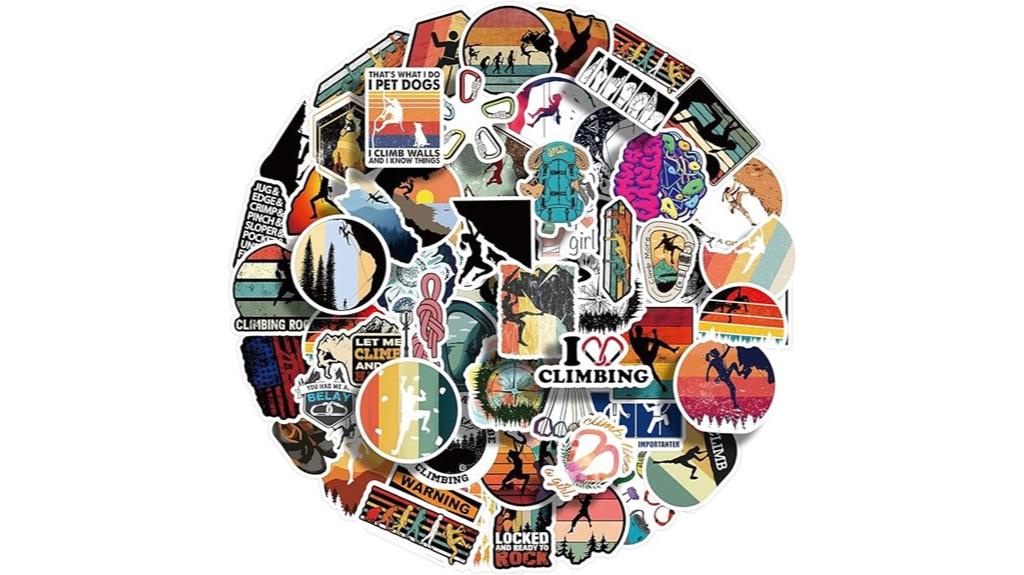 climbing sticker pack set