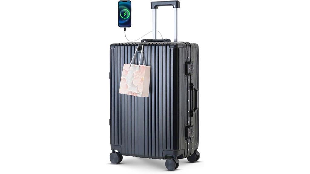 compact carry on with usb