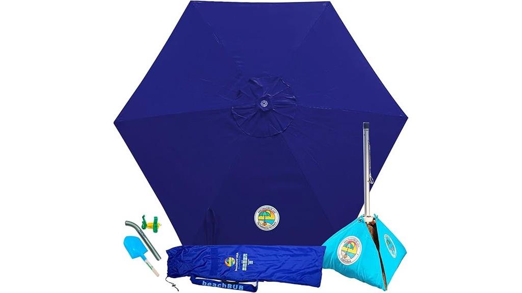 complete beach umbrella setup