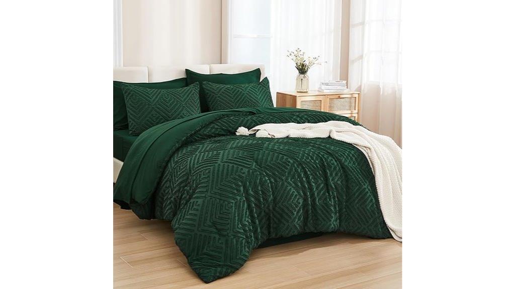 dark emerald king comforter