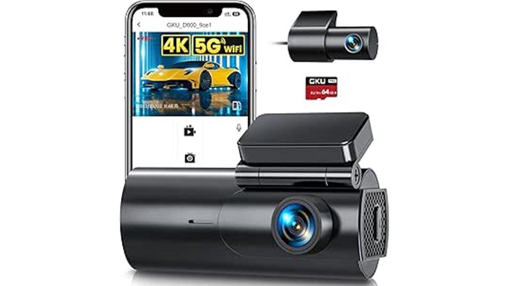 dual 4k and 1080p dash cam