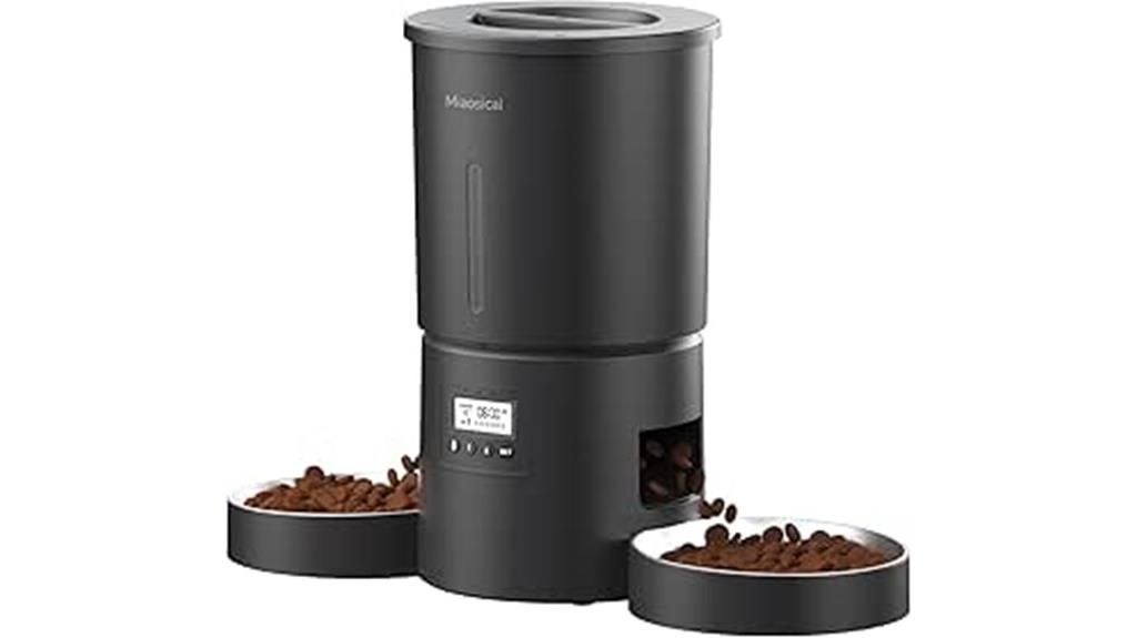 dual bowl voice cat feeder