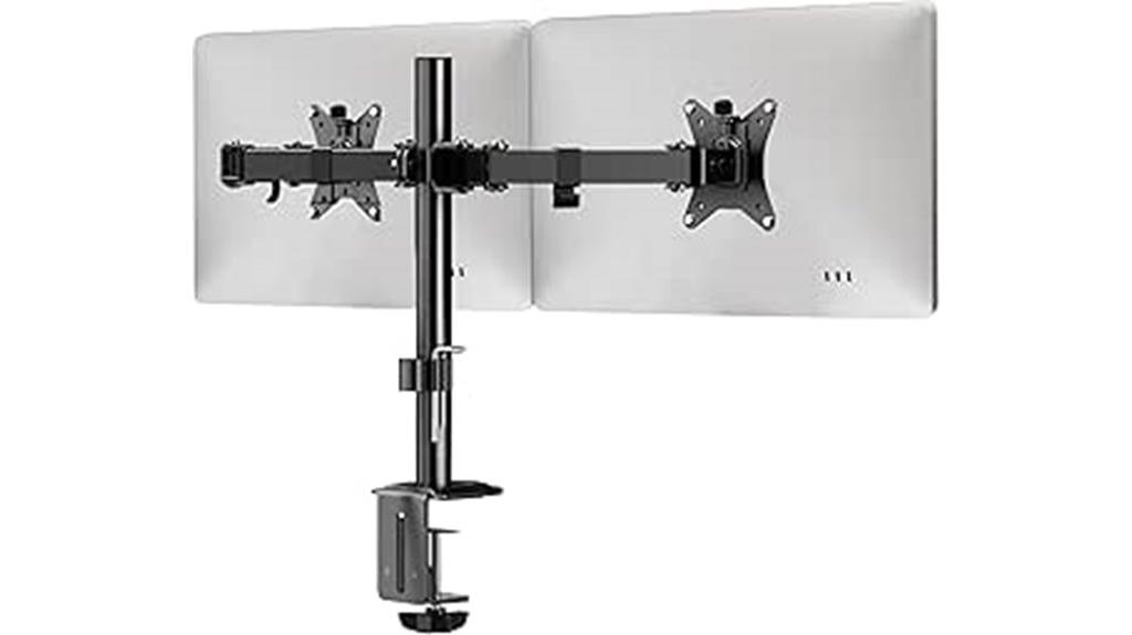 dual monitor arm mount