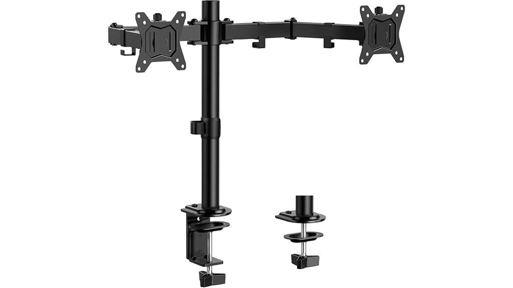 dual screen adjustable desk mount