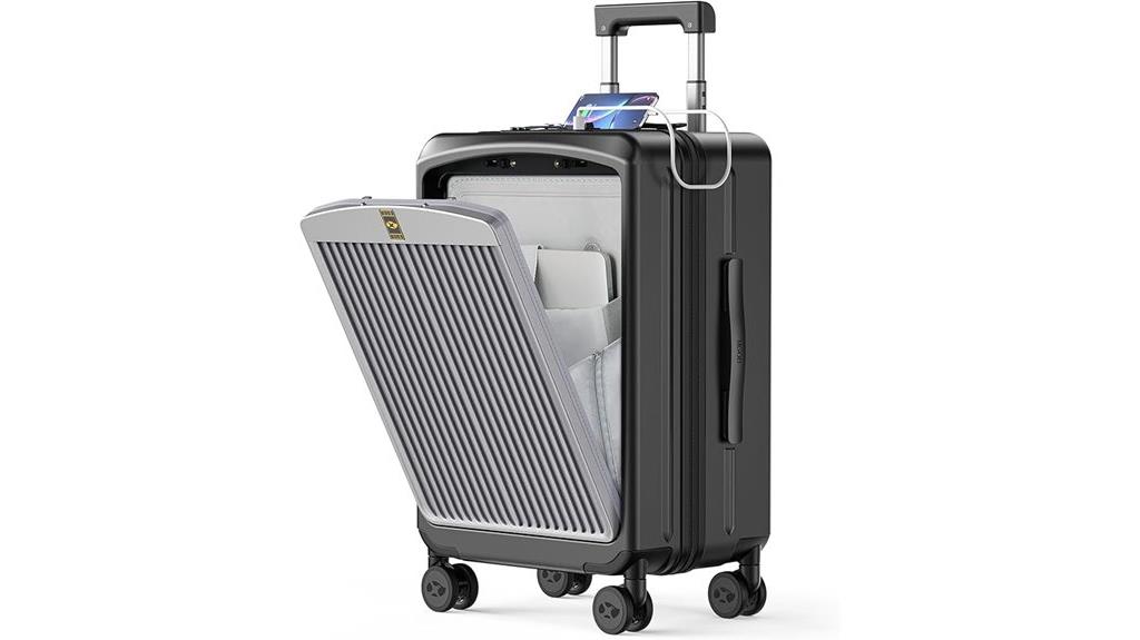 durable 22 inch spinner luggage