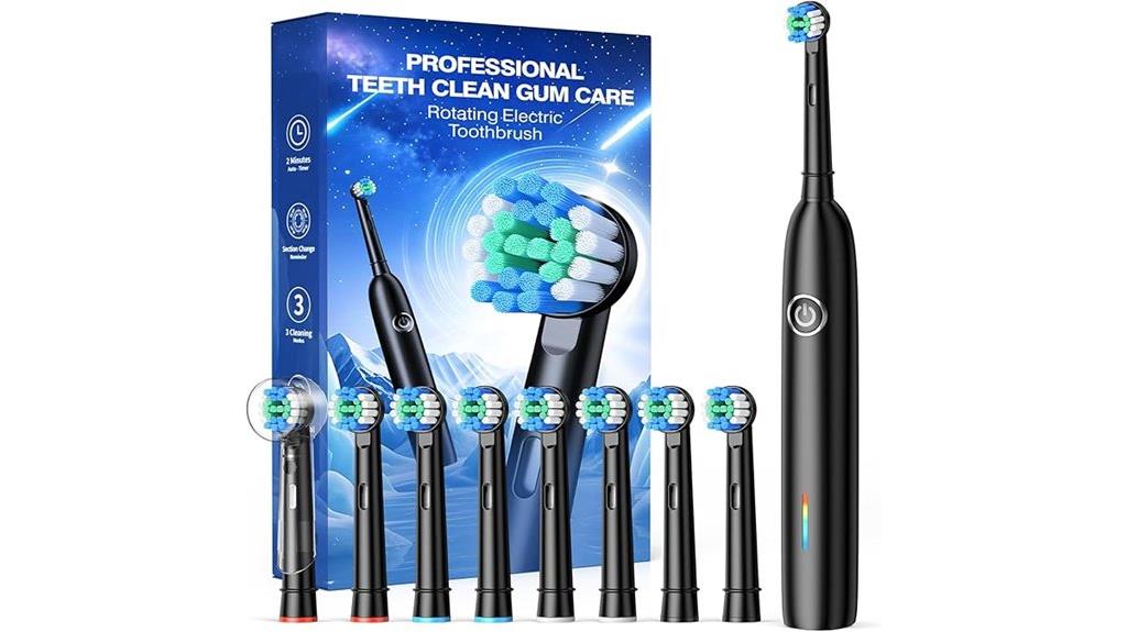 electric toothbrush with multiple heads