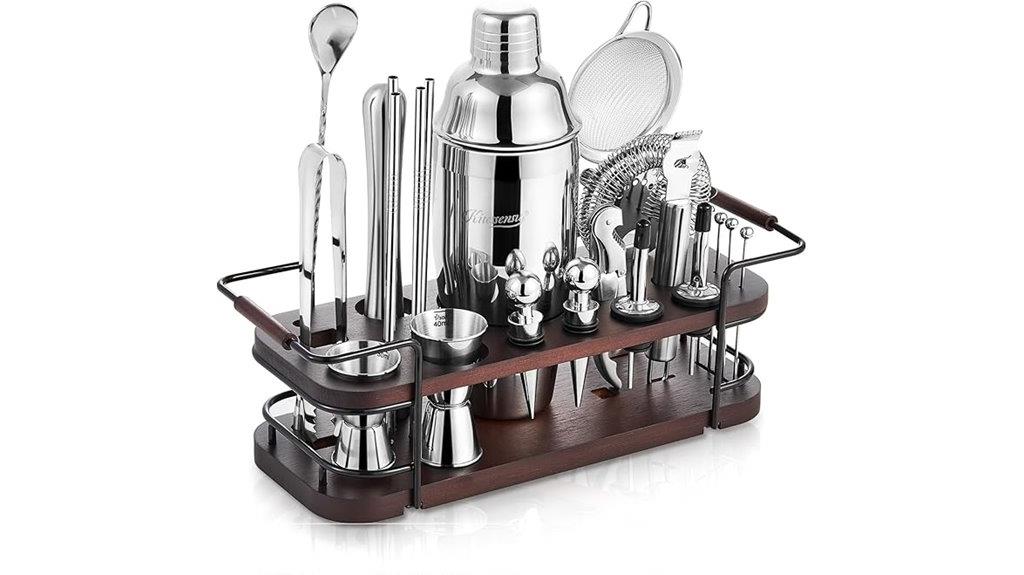 elegant bartender shaker set