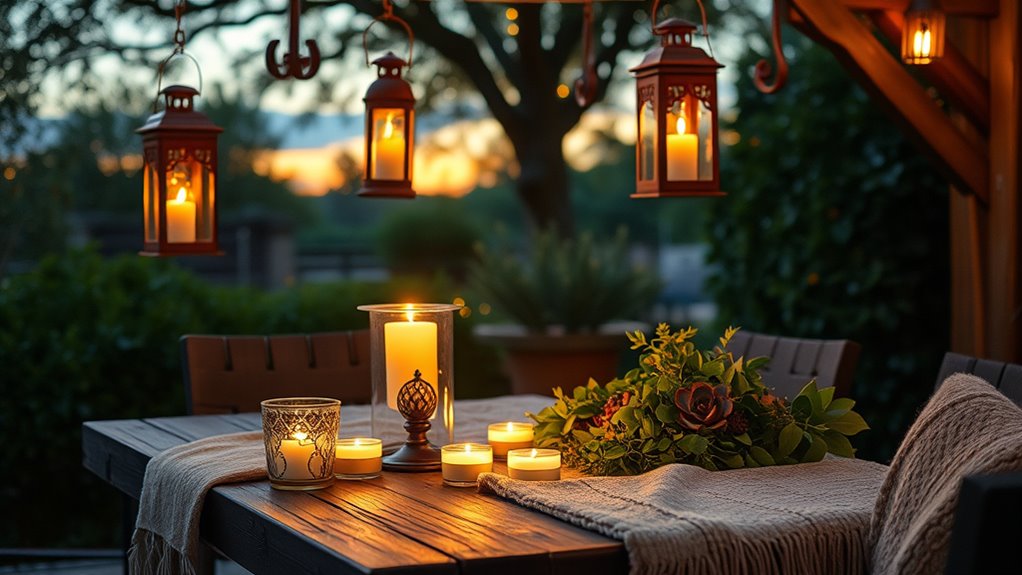 evening ambiance with candles