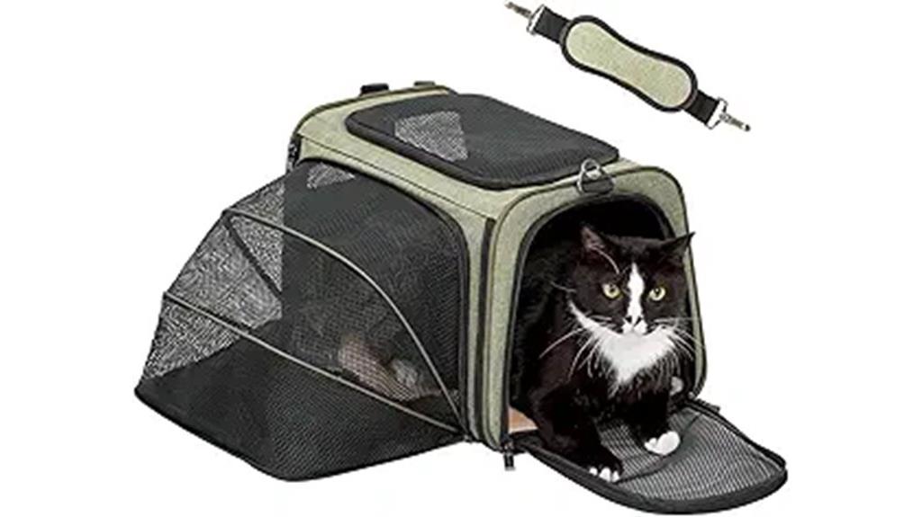 expandable soft sided pet carrier