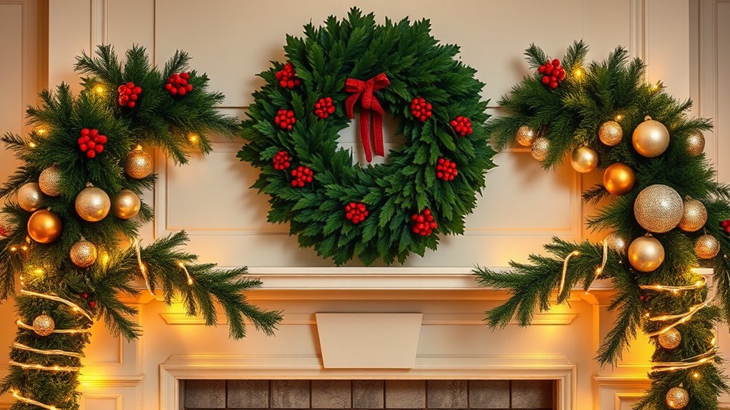 festive mantel decor sets