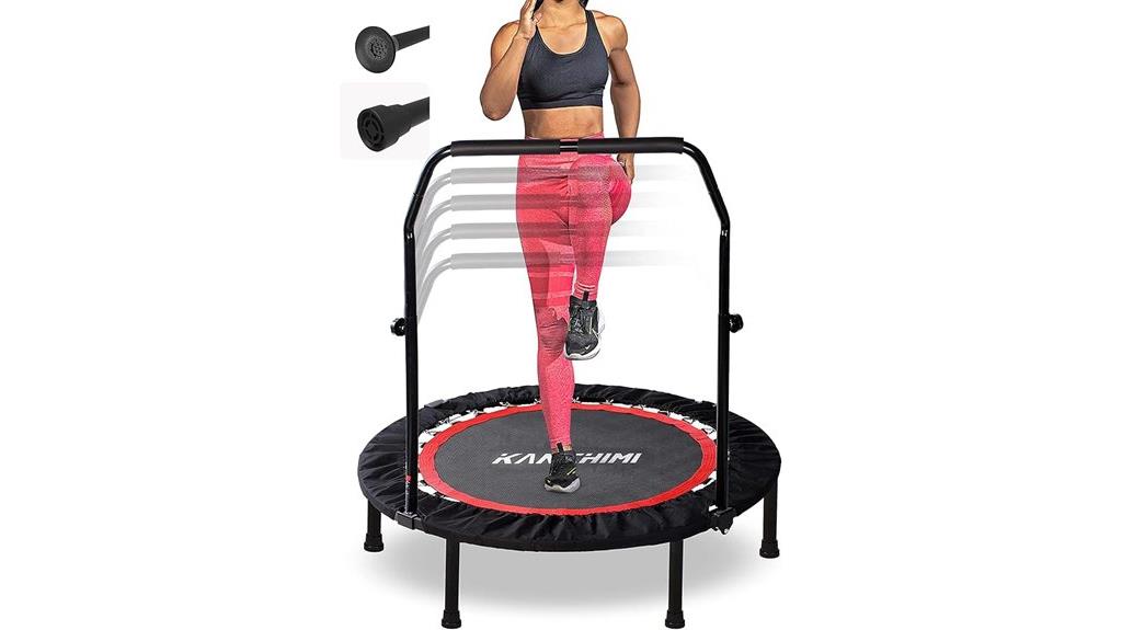foldable mini trampoline with handle