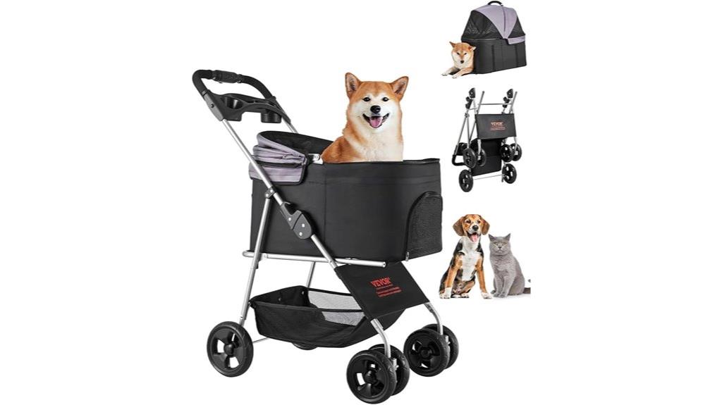 foldable pet stroller carrier