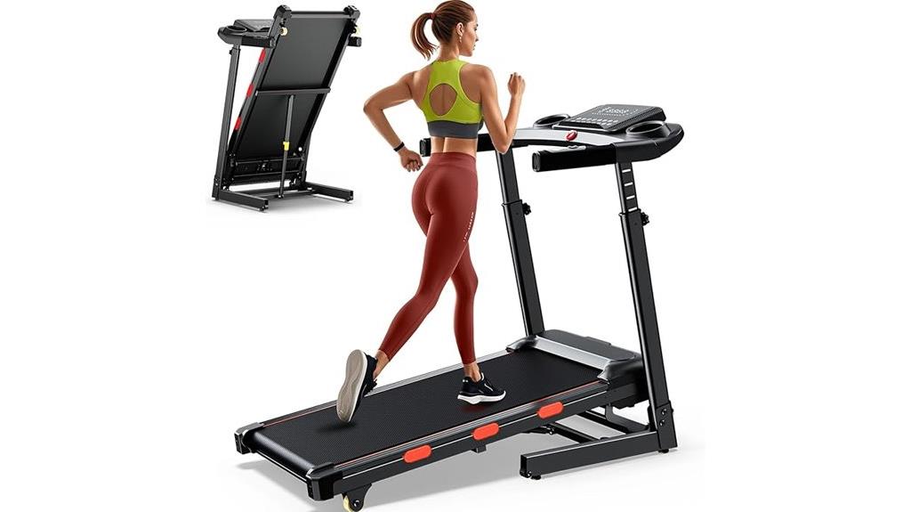 foldable treadmill with smart features
